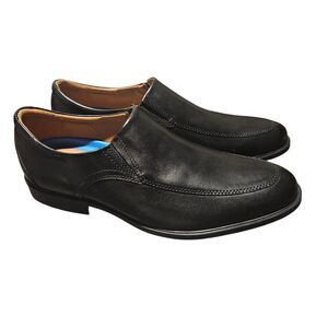 Clarks Whiddon Step Loafers Men's Size 11.5 M Black Leather Slip On Comfort